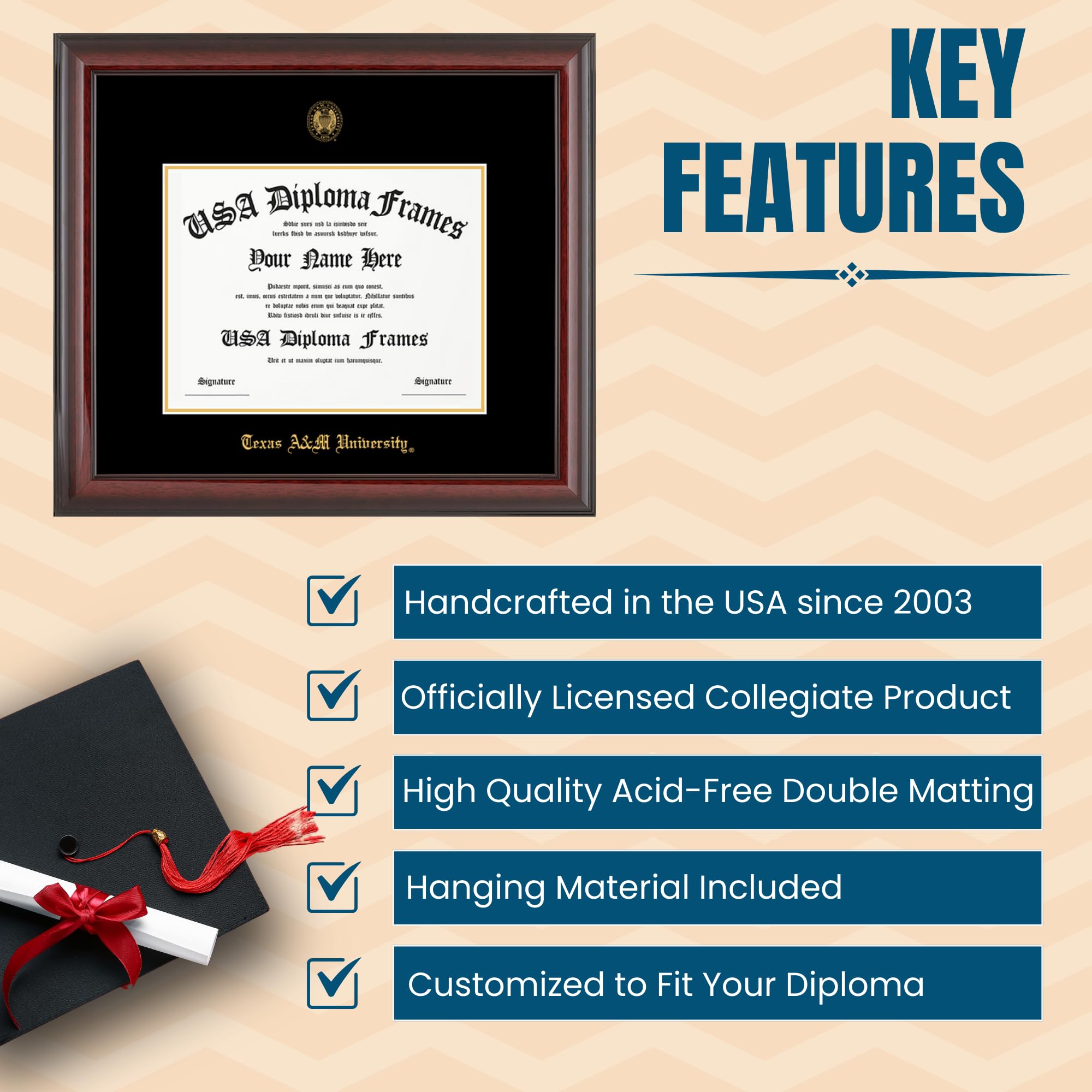 USADiplomaFrames - Texas A&M University 12.5