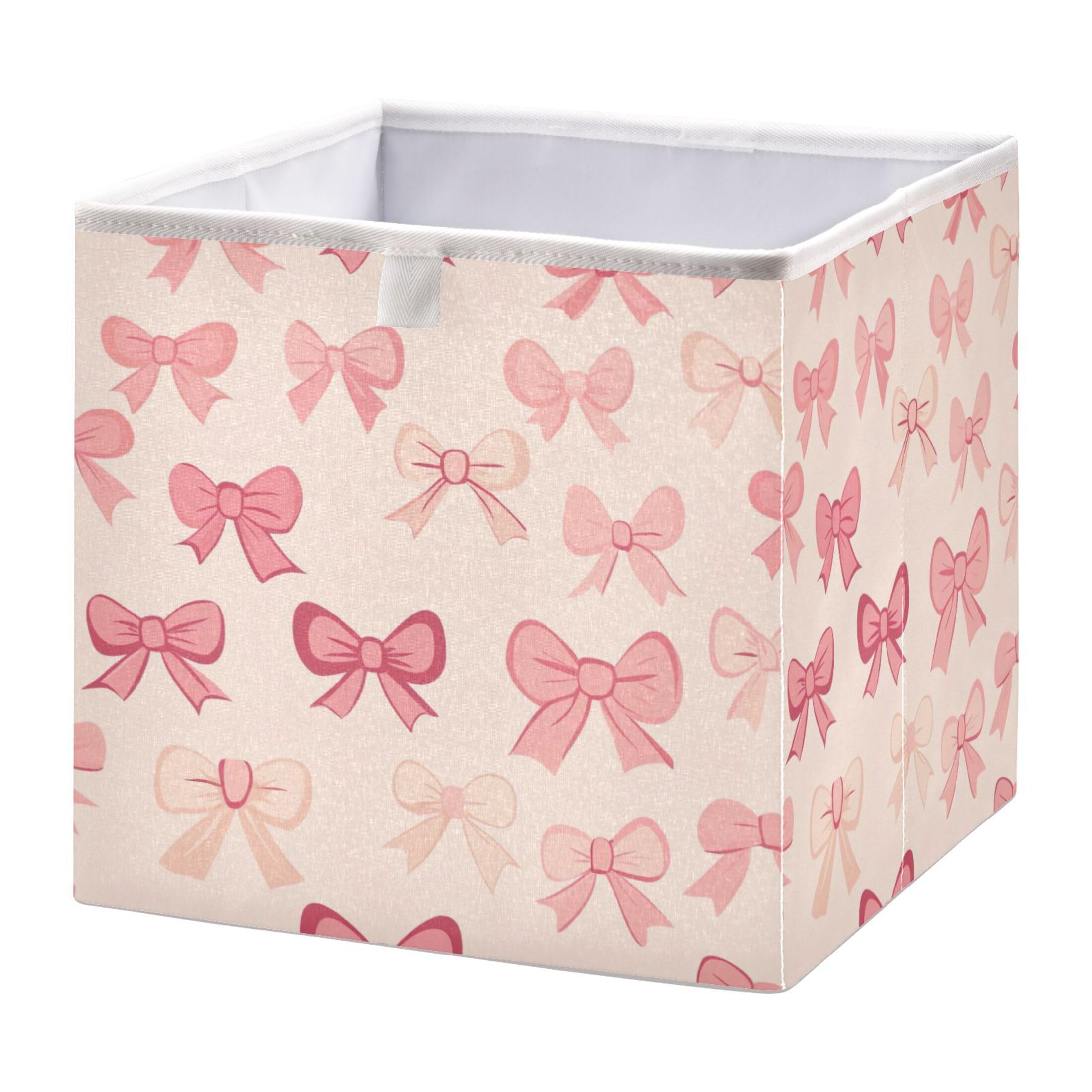 Amazon.com: Qilmy Bow Pink Cube Storage Bin Large Foldable Storage