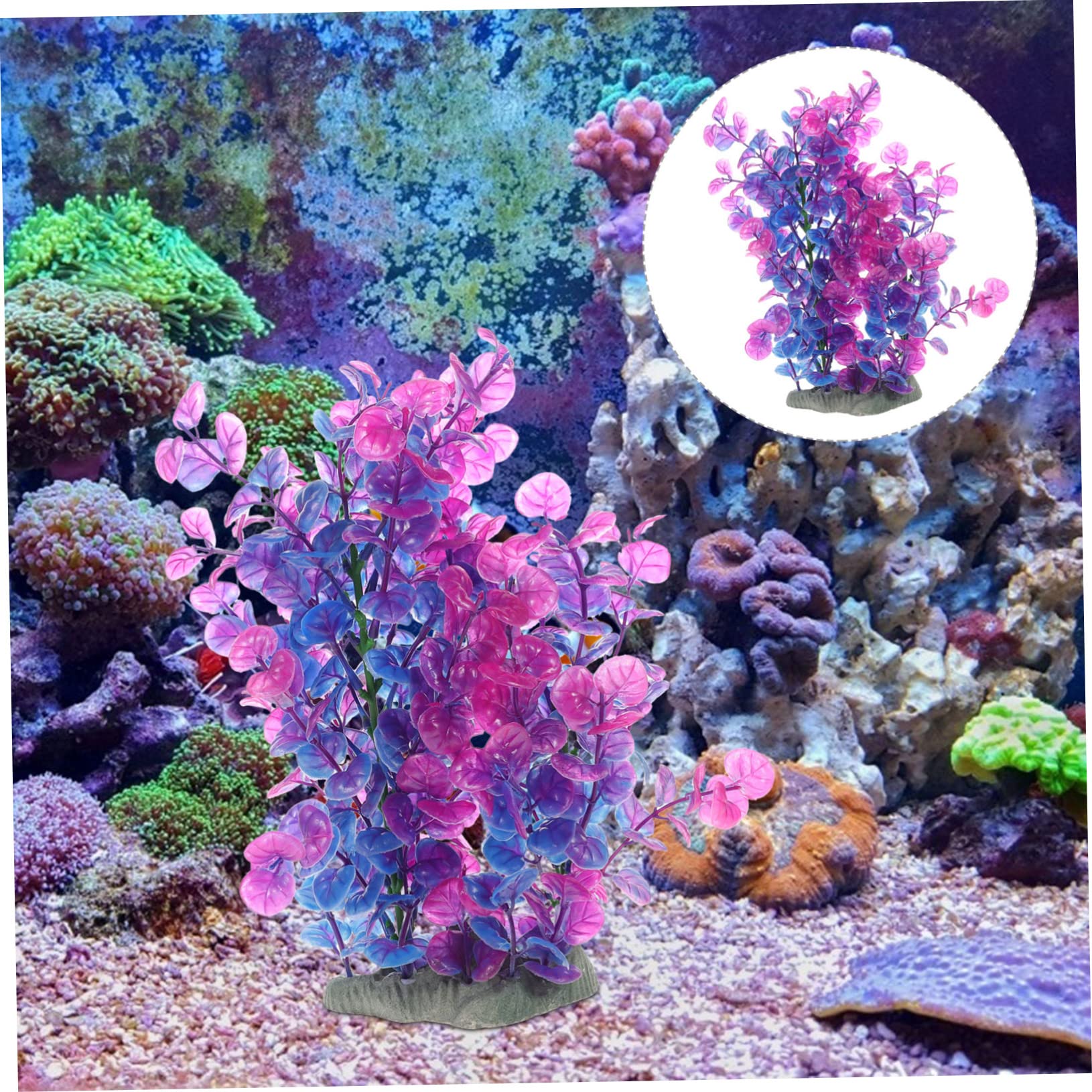 Sosoport 2St Aquarienlandschaft Gras Terrasse Künstliche Aquarienpflanze Pflanzen Tank kunstpflanze kunstplflanze künstliche Pflanze für Aquarium künstliche Pflanze selber Machen Plastik