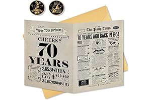 Personalized 70th Birthday Card with Vintage 1953 Decor & Premium Cardstock