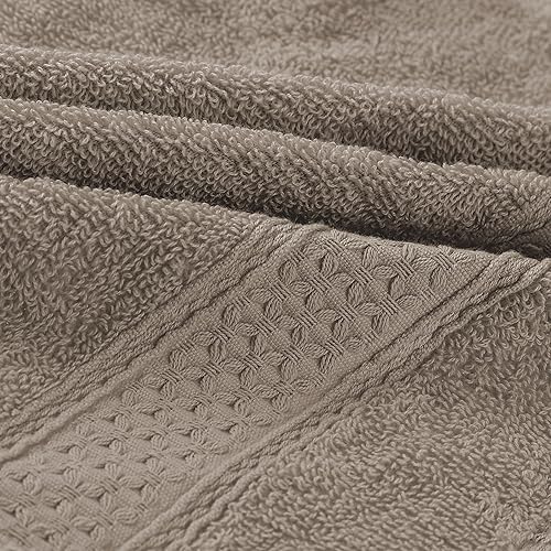 Miniatura 2 de uxcell Toallas de cocina de algodón, gruesas y absorbentes, toallas lisas, 13 x 13 pulgadas, paquete de 6 unidades, color marrón