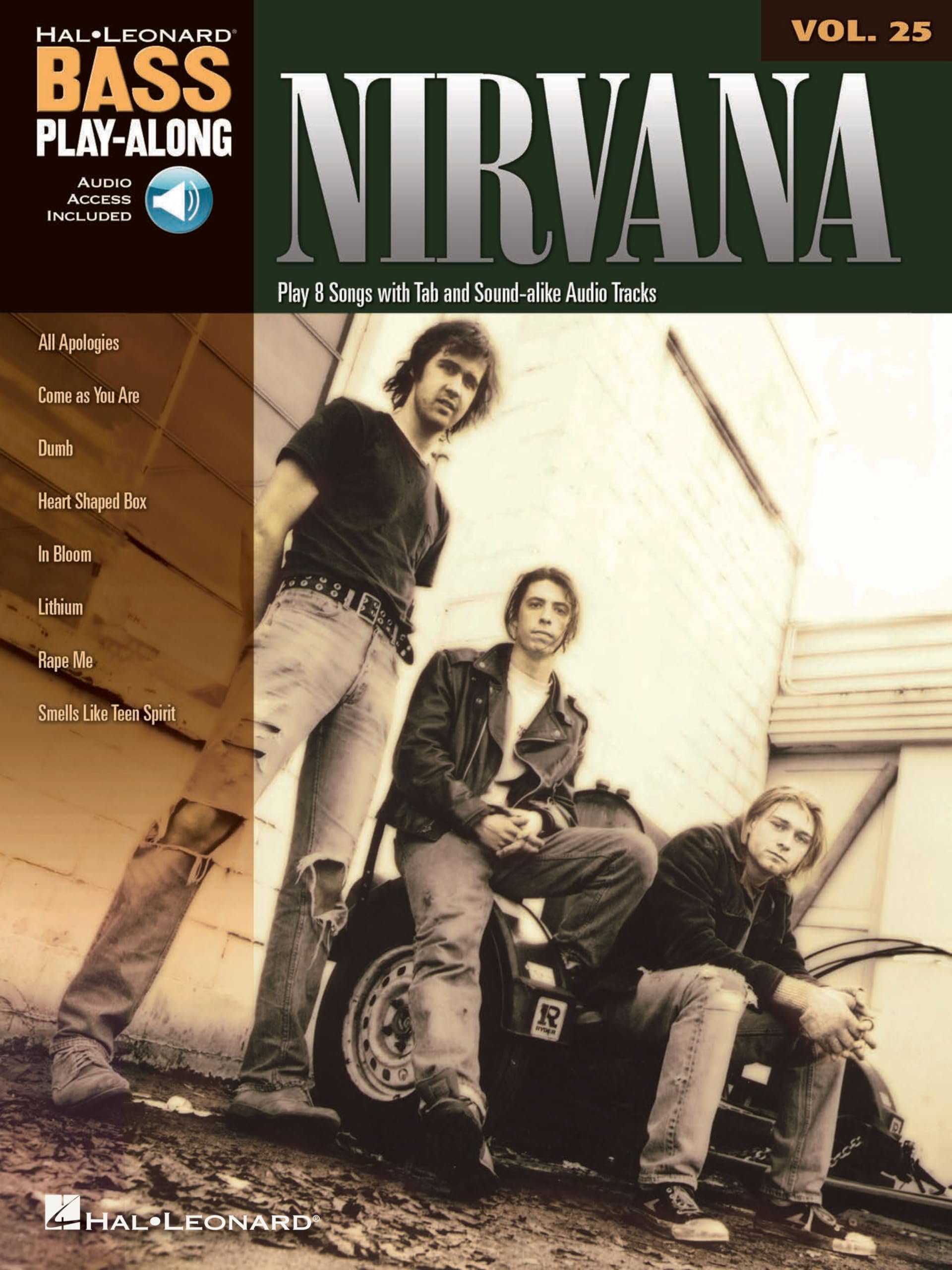 Nirvana Bass Play-Along Volume 25 livre de partitions pour basse avec audio en telechargement