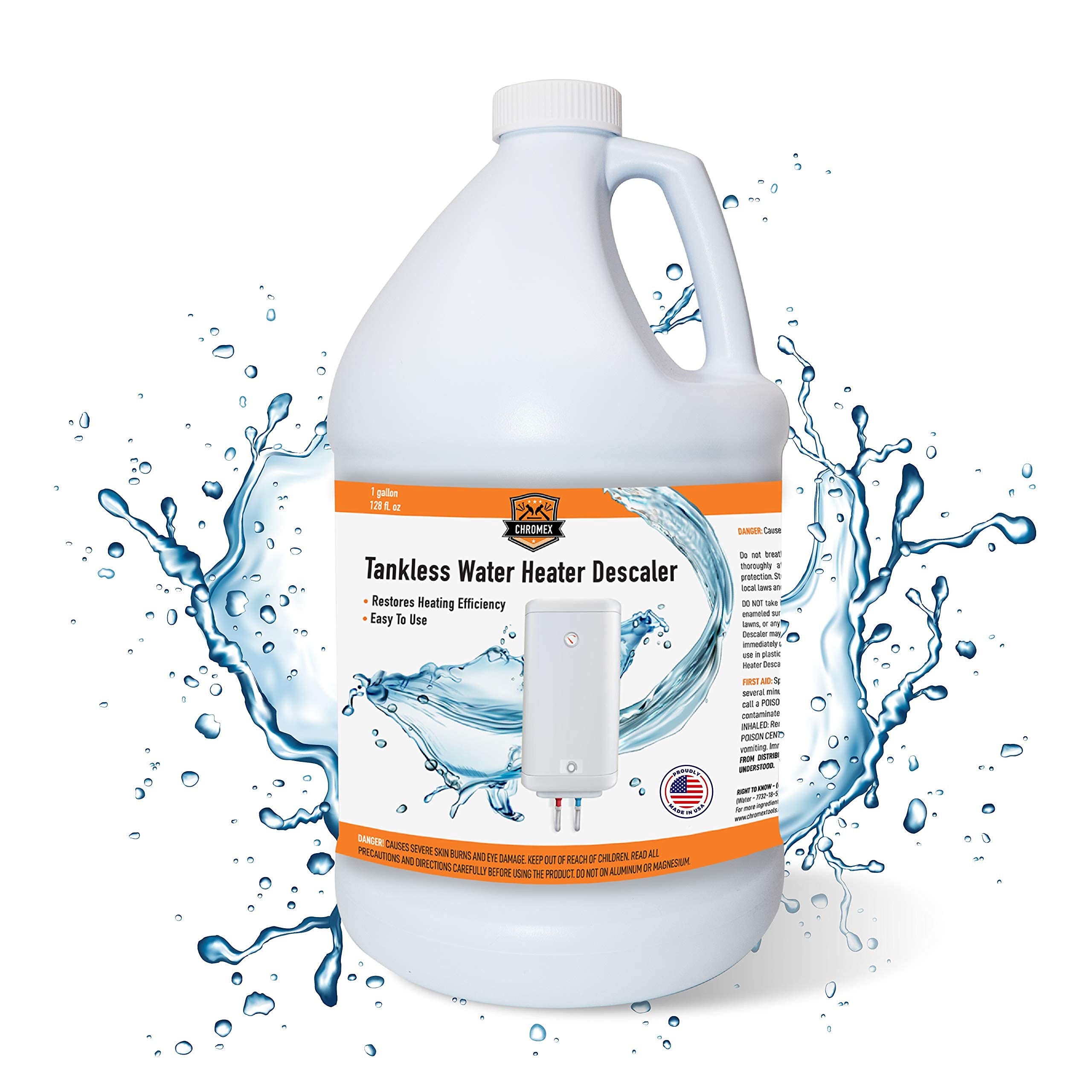 Chromex Tankless Water Heater Descaling Solution | Highly Effective Descale (4 gallon) (4)