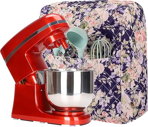 Kitchenaid - Funda para mezclador de pie, cubierta para mezclador con hermosa impresión de flores, cubierta para mezclador compatible con
