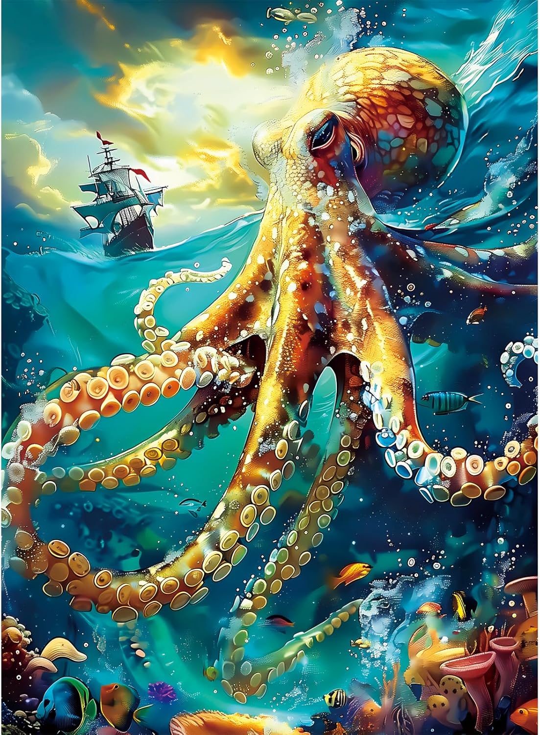 500 Piece Puzzle for Adults, Turtle Jigsaw Puzzles, Sea Animals Puzzles 500 Pieces, Birthday and Barious Holiday Party for Family Adult, Funny Puzzle for Adults, 20.5x15 in
