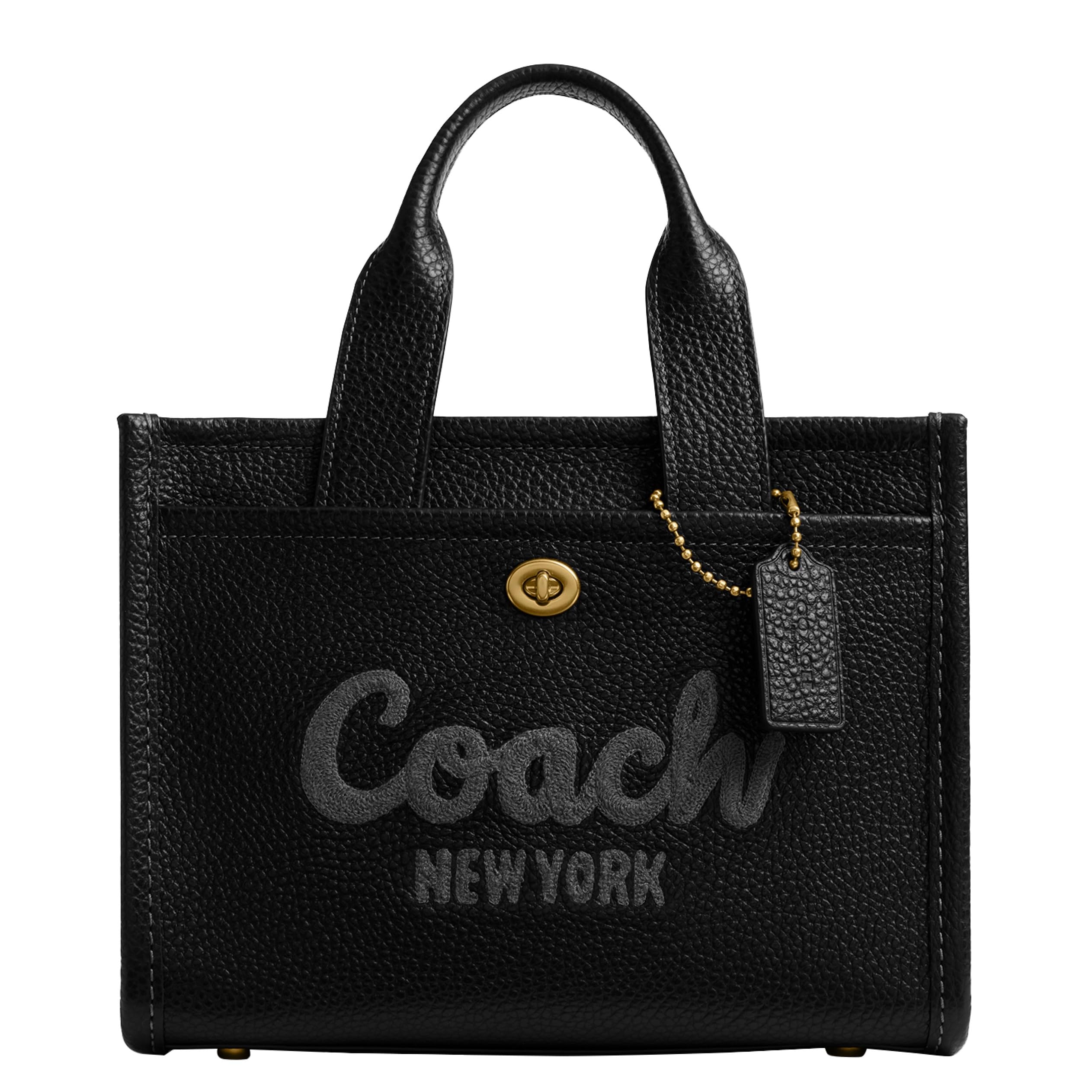 COACH Bubble Leather Cargo Tote 26, B4/Black