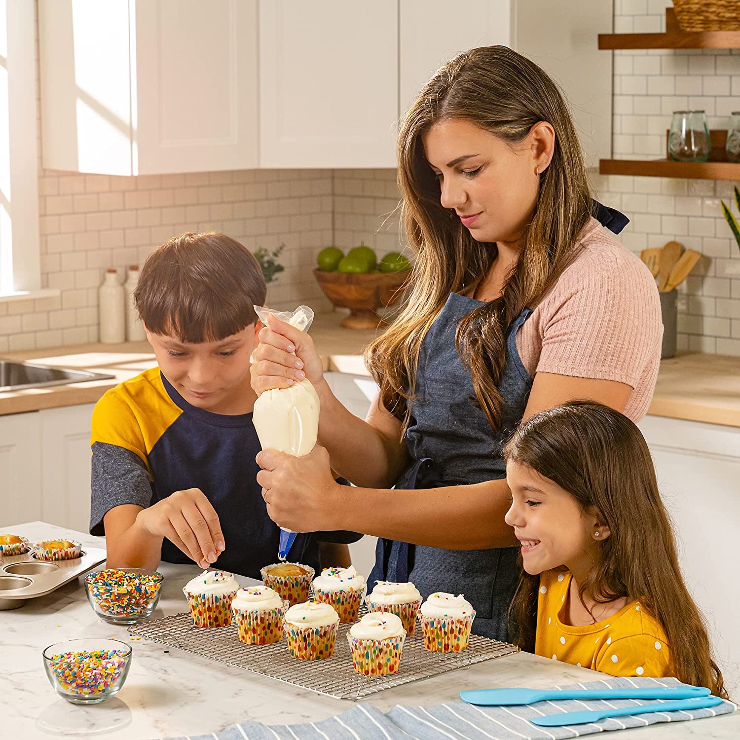Ultra Cuisine Oven-Safe, Dishwasher-Safe 100% Stainless Steel Cooling and Baking Rack Set, Heavy Duty Tight-Wire Cooling Racks For Baking - 11.5 x 16.5-inch - Set of 2 - Half Sheet Pan Cooling Racks