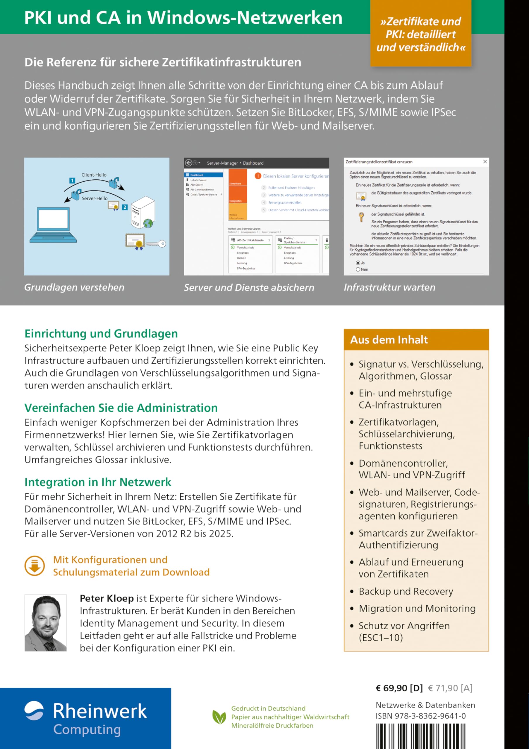 PKI und CA in Windows-Netzwerken: Das Handbuch für Admins. Zertifikat-Management und IT-Sicherheit für Ihre Windows-Systeme – Ausgabe 2024