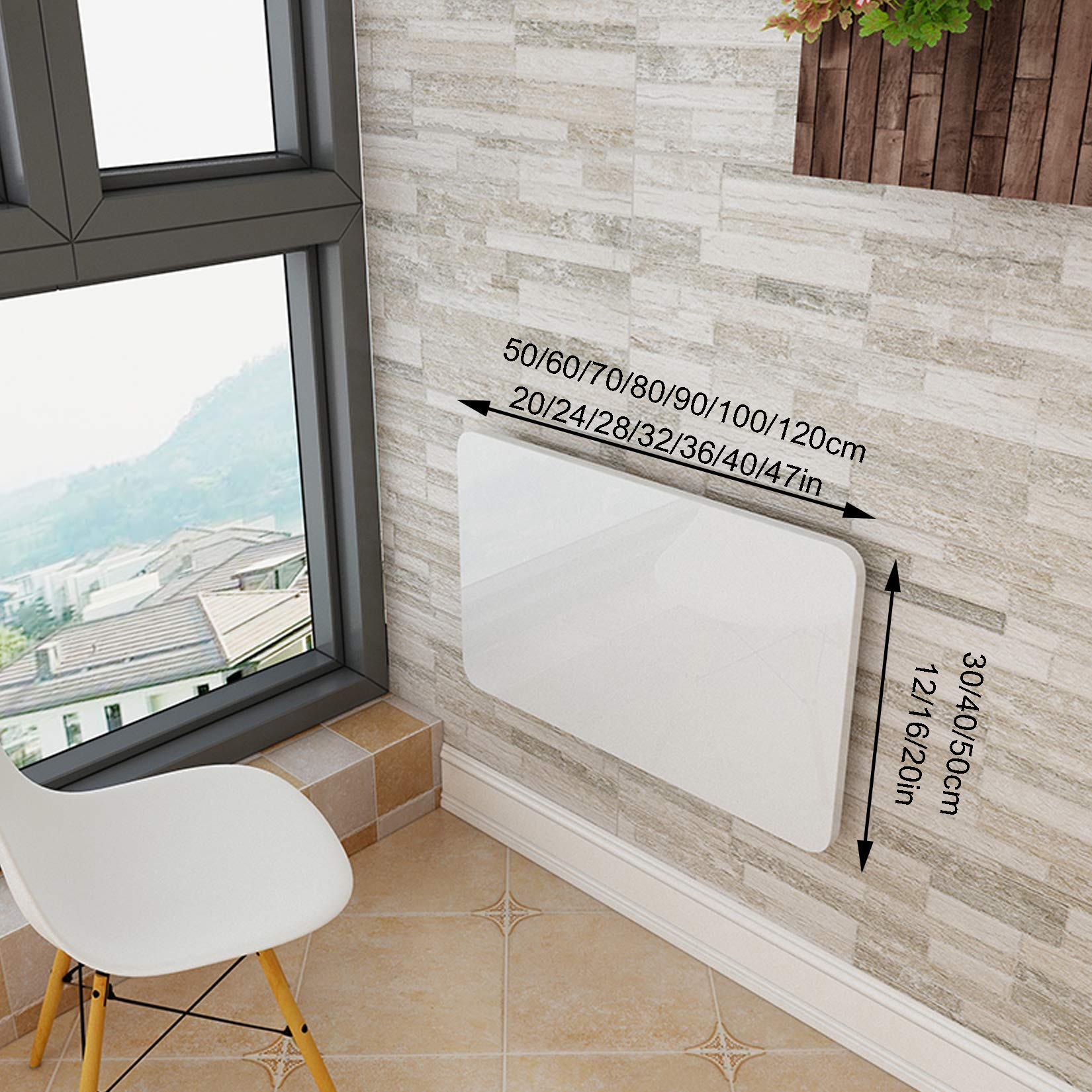 Amazon｜壁掛け式折りたたみテーブル、壁に取り付けられたワークベンチ