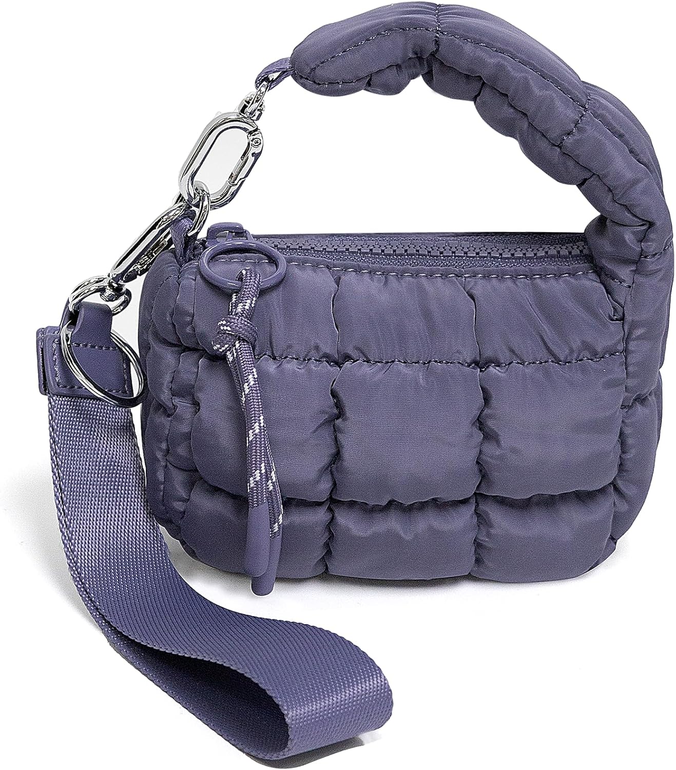 Mini Quilted Wristlet Bag for Women, Puffer Handbags,Evening Bags,Charm Lipstick Bag,Cute bag Charm for Gift