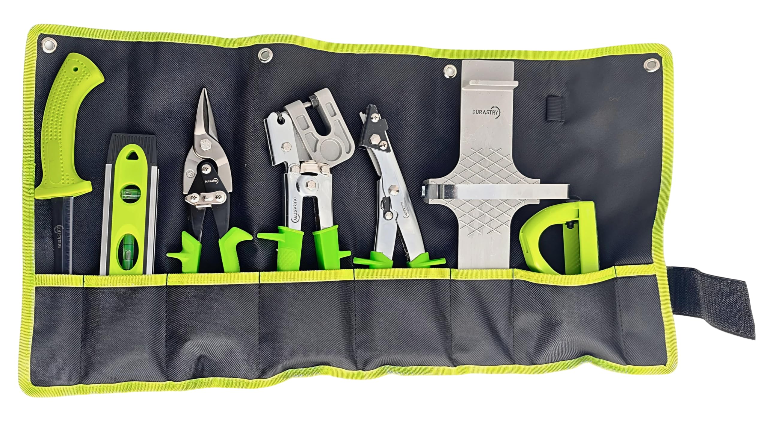 7 Outils Placo Ultra Robuste. Kit Complet Conçu Pour Durer | Niveau à Bulle, Pince Coupante Rail, Lève Plaque Placo, Grignoteuse Métal, Pince à Sertir Rail Placo, Scie Placo, Rape Placo