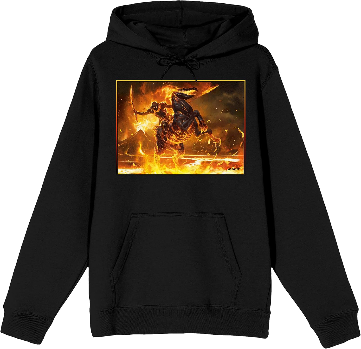 Bioworld Magic the Gathering Cavalier of Flame Men's Black Sweatshirt