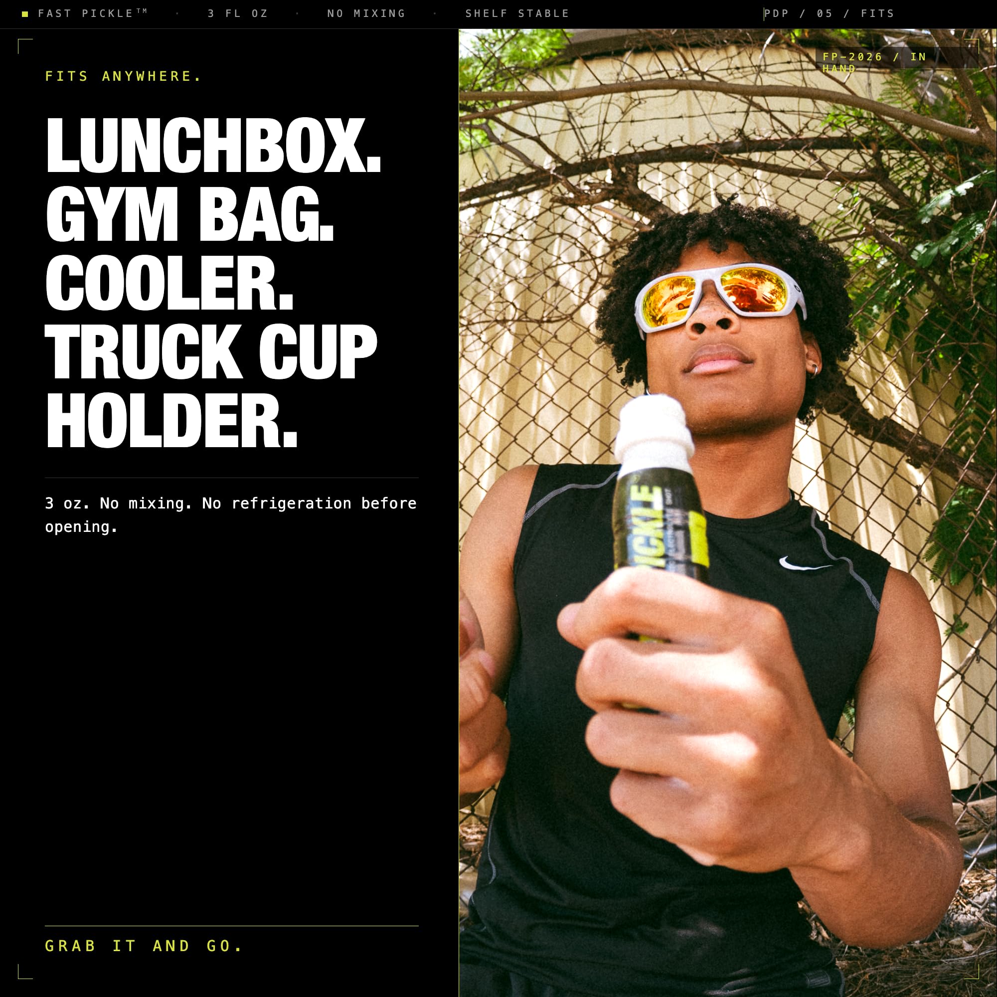 Fast Pickle Juice Shots for Leg Cramps Electrolyte Replacement 6 Pack | 570mg Sodium Per Serving No Sugar No Caffeine Natural Dill Brine 3 oz Bottles Post-Workout Muscle Recovery product thumbnail 7