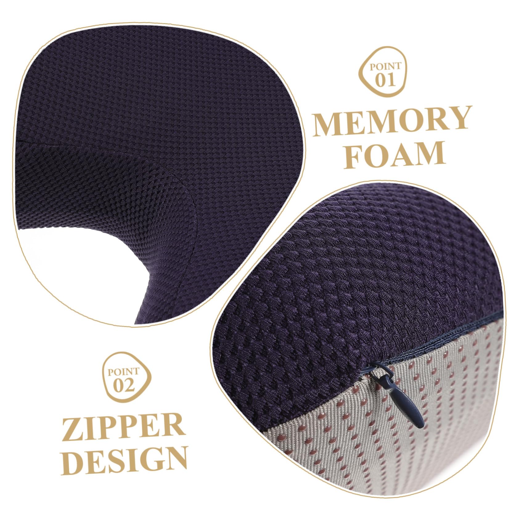 Cojín de Oficina para Glúteos de Espuma Viscoelástica Azul | Apoyo para Coche y Oficina, Transpirable, Alivio del Dolor, Asiento Acolchado