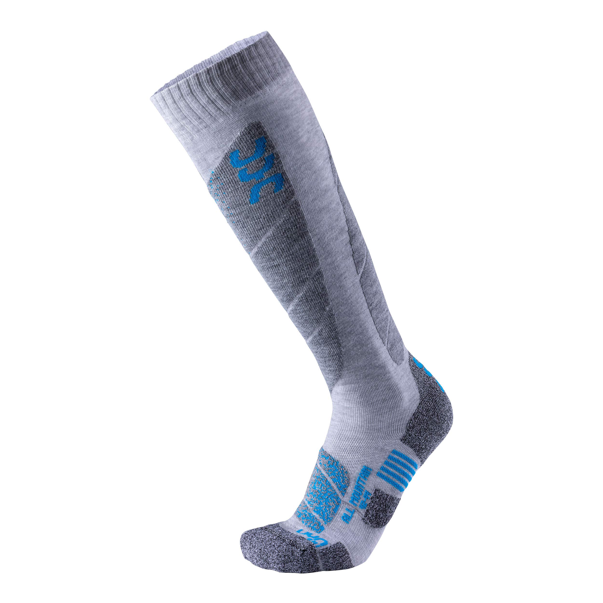 UYN S100041 SKI ALL MOUNTAIN Socks Men's Light gray melange/light blue 38