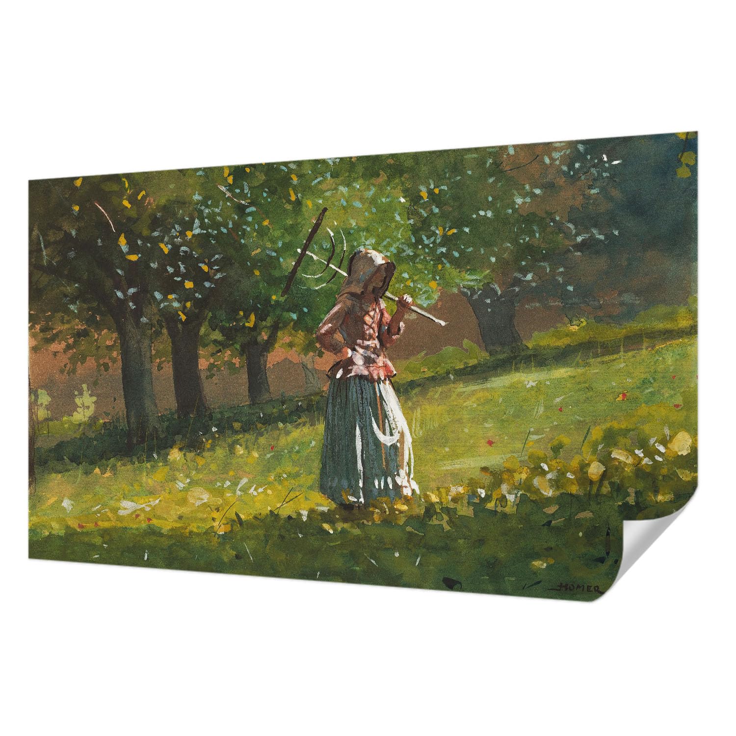 Décoration intérieure d'automne avec ce grand décor mural adhésif de salon
