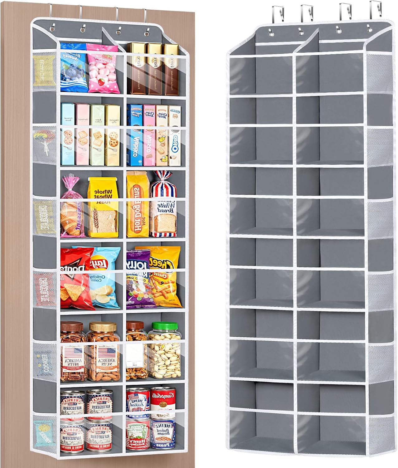 Univivi Organizer da appendere alla porta con 5 ripiani, in tessuto