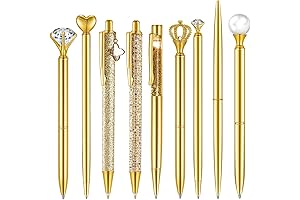 Shimmering Gold and Diamond Pens Set: Your Precious Writing Companions