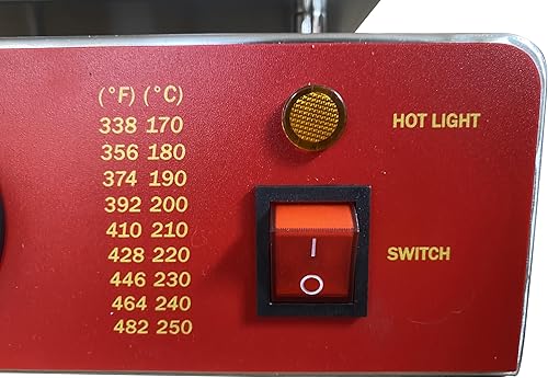 Miniatura 4 de INTBUYING Máquina eléctrica comercial para hacer gofres para tartas redondas, cuerpo de acero inoxidable con revestimiento antiadherente, máquina