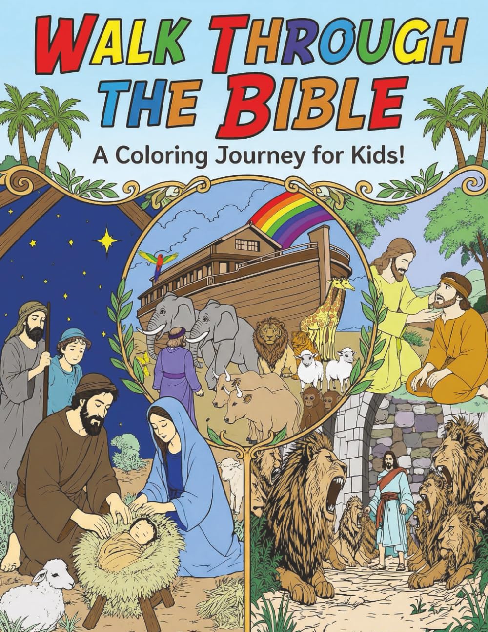 Walk Through The Bible: A Coloring Journey for Kids