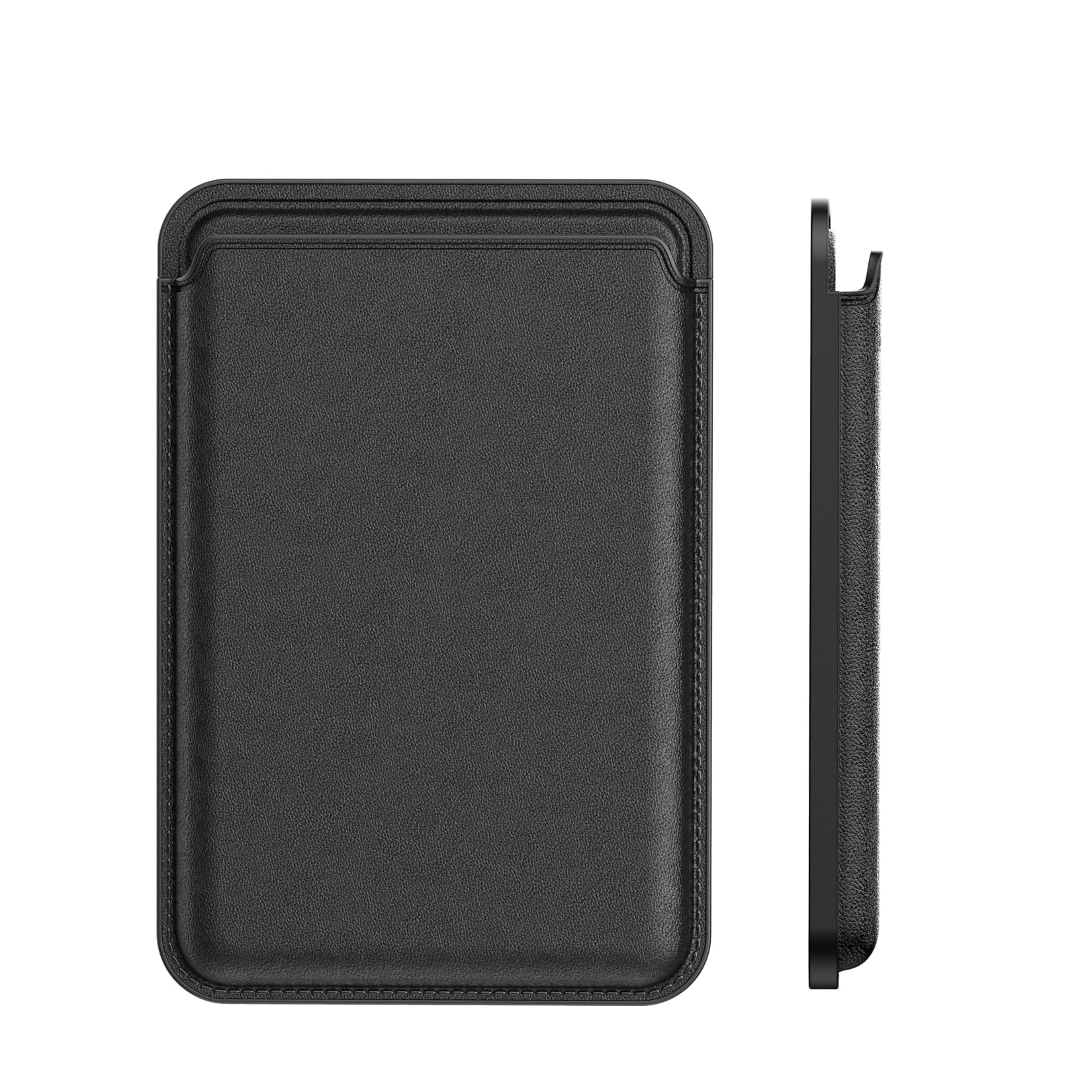 For Magsafe Wallet, Magnetic Phone Wallet for iPhone 15/14/13/12 Series, Leather Mag Wallet Magnetic Card Holder, Slim, RFID Blocking, Black
