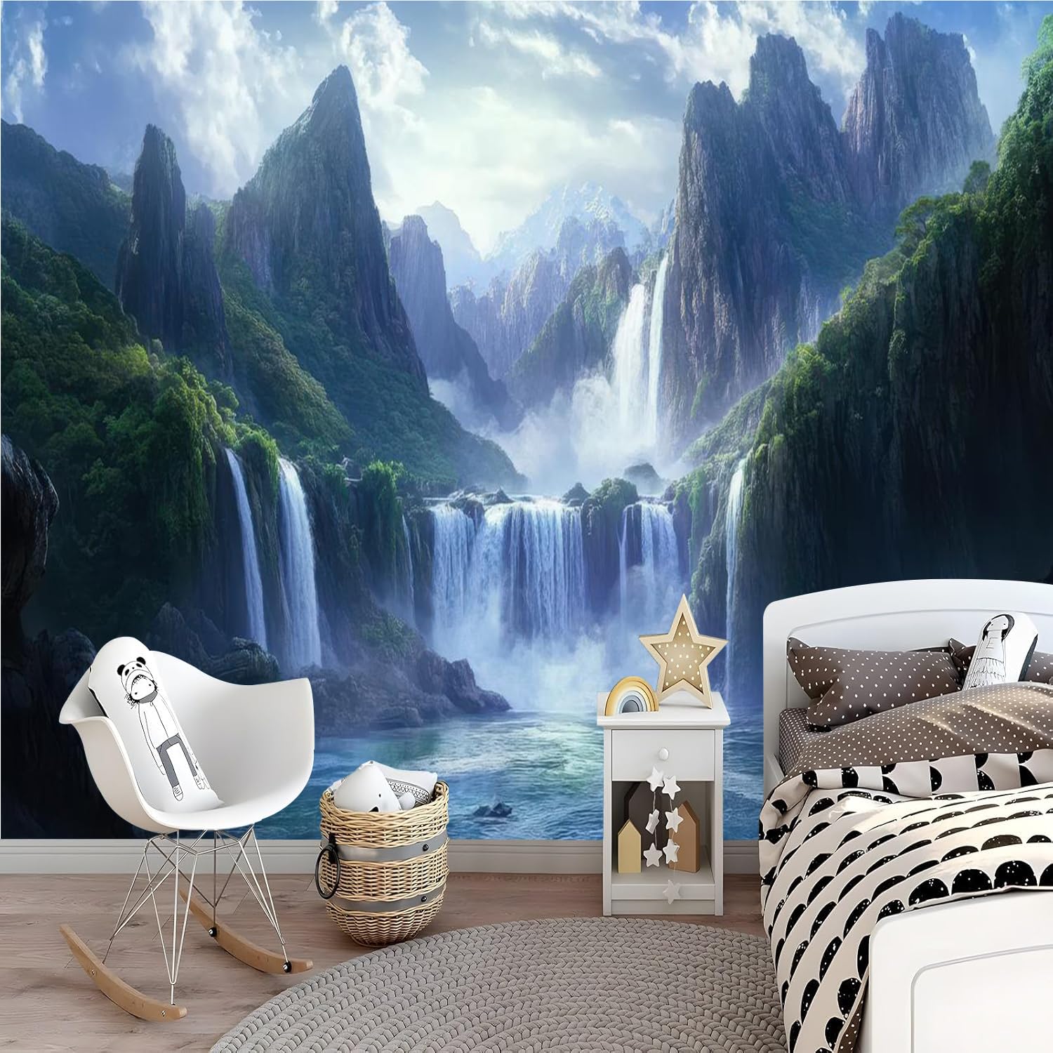 Carta da parati effetto 3D Autunno 350 x 256 cm Murale Non Tessuto Paesaggio Naturale Fotomurale Stampa HD Moderna Poster Per Soggiorno E Camera Da Letto Design 2M1179