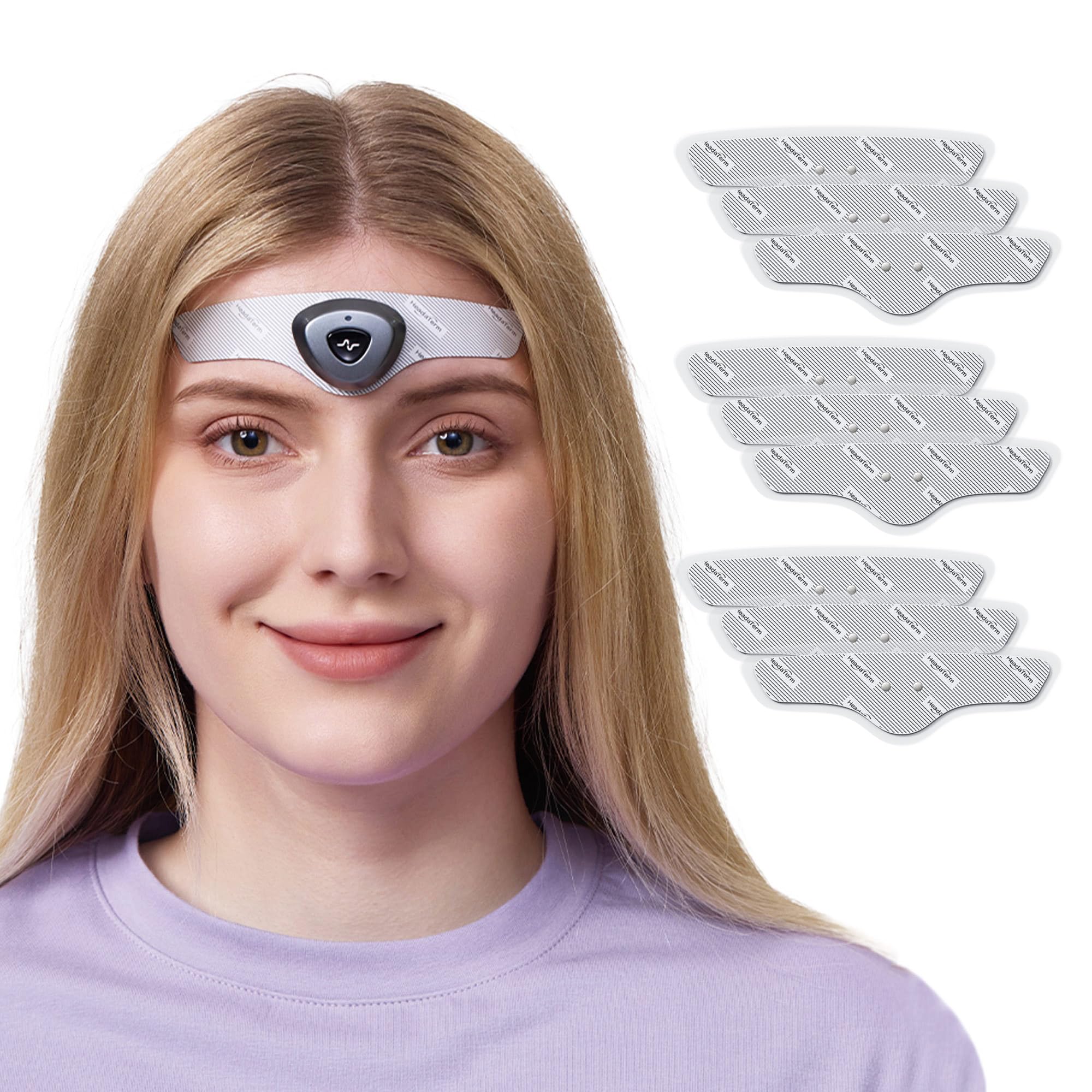 HeadaTerm-2 FDA-Cleared Anti-migraine Relief Device e-TNS Technology Rechargeable Head Cap Treatment for Migraine and Headache, Drug-Free, Clinically Proven, Fast-Acting, No Side Effects