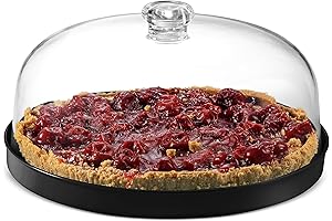 Godinger Cake Pastry Holder | Sparkling Clear Acrylic Shatterproof Cake Keeper