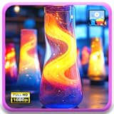 Lava Lamp Therapy - Mesmerizing Waves & Tranquil Tunes with Weather & Clock