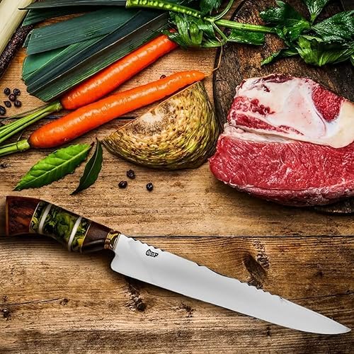 Miniatura 5 de Chef Versatile - Cuchillo tradicional de acero inoxidable (10.0 in), color azul