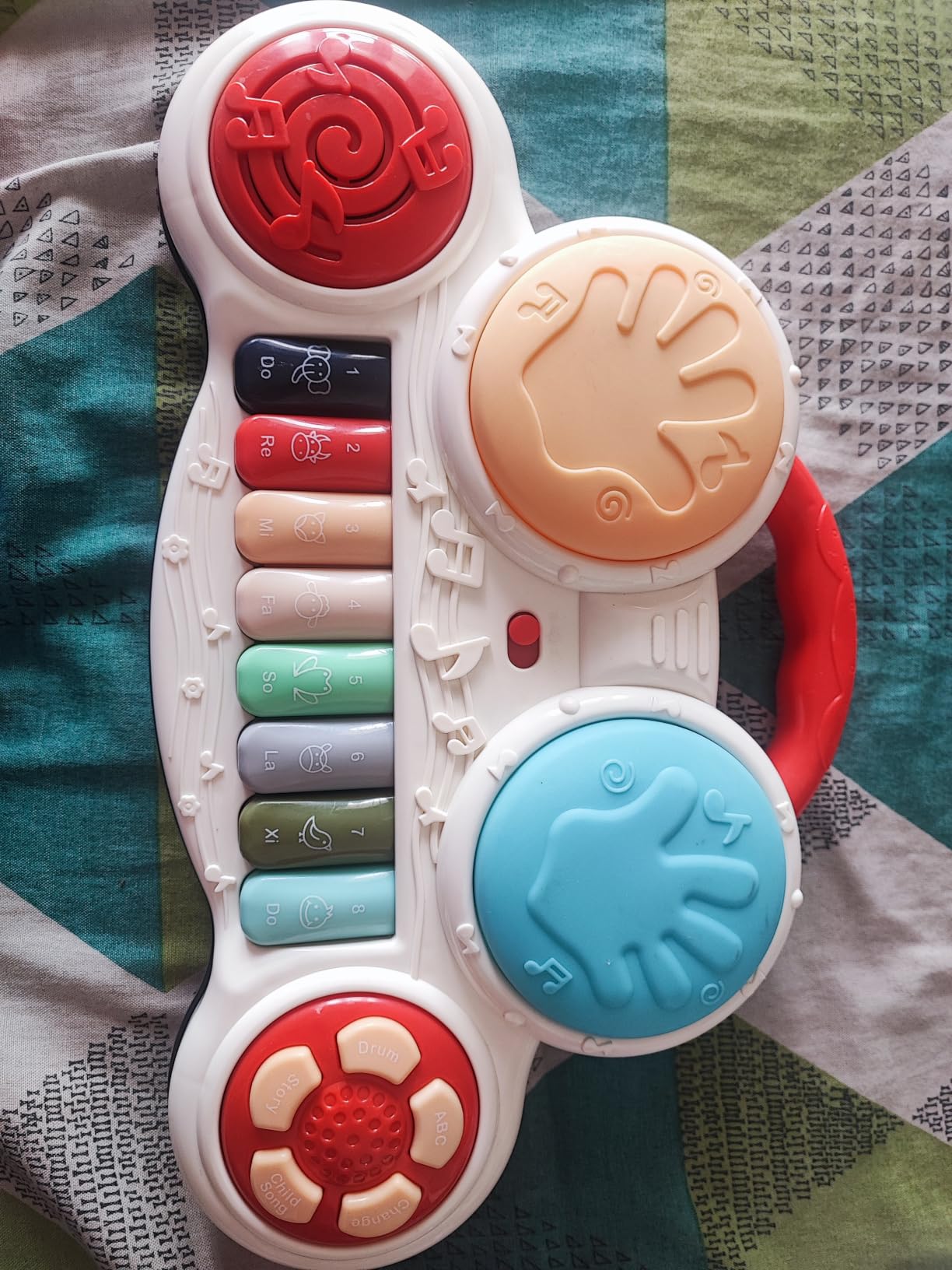 FunNest Drum Keyboard Musical Toys with Flashing Lights - Animal Sounds ...