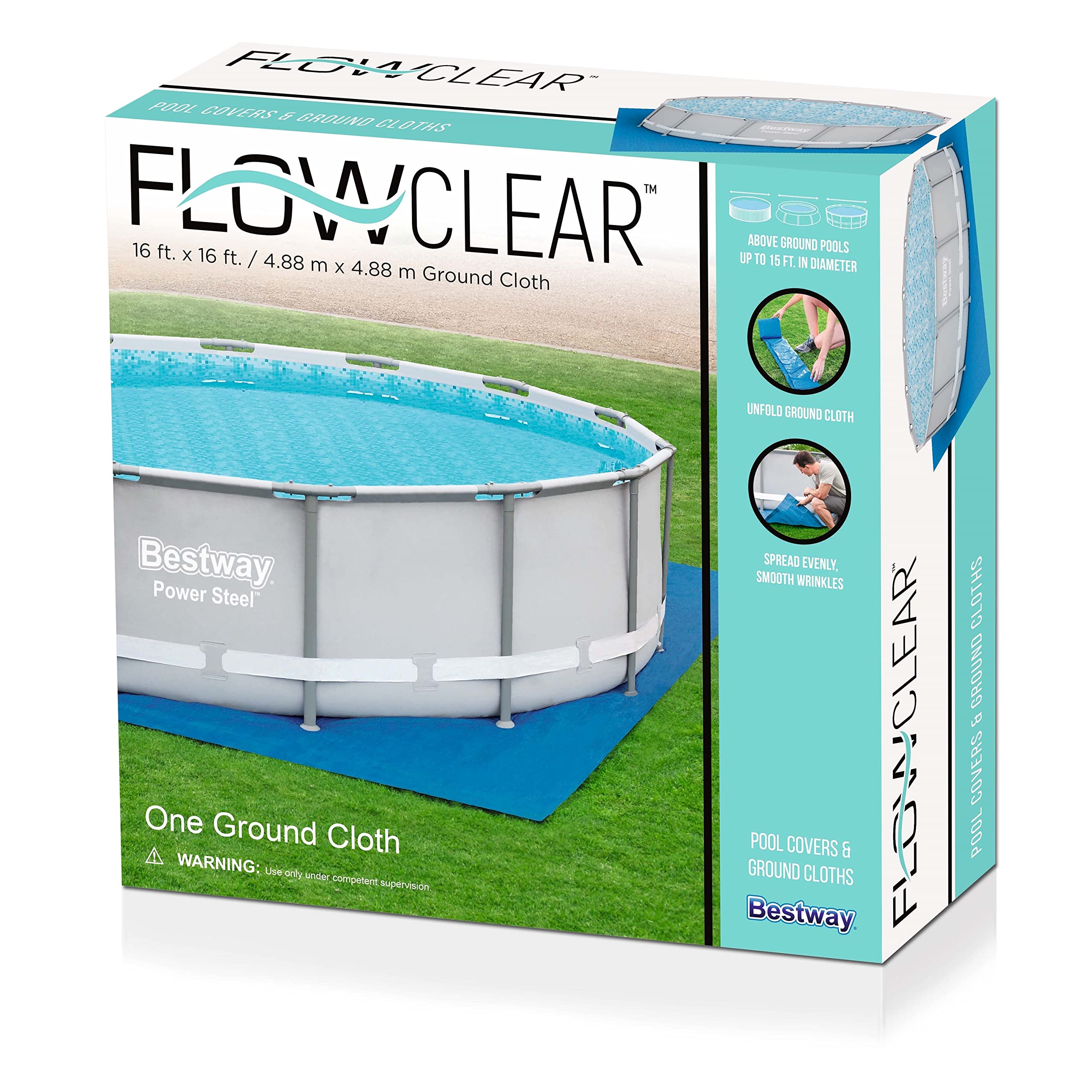 Bestway 58003 Tappetino Base 488 x 488 cm per FastSet Piscine 457