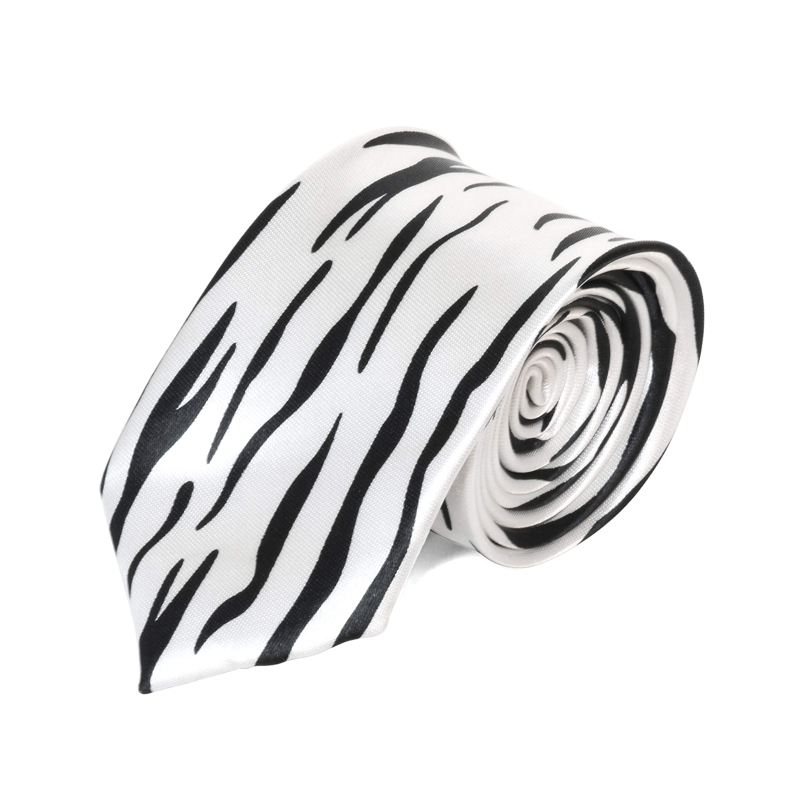 The Tie Co™ Mens Funny Novelty Printed Joke Fancy Dress Gift Ties (22 - Vertical Zebra)