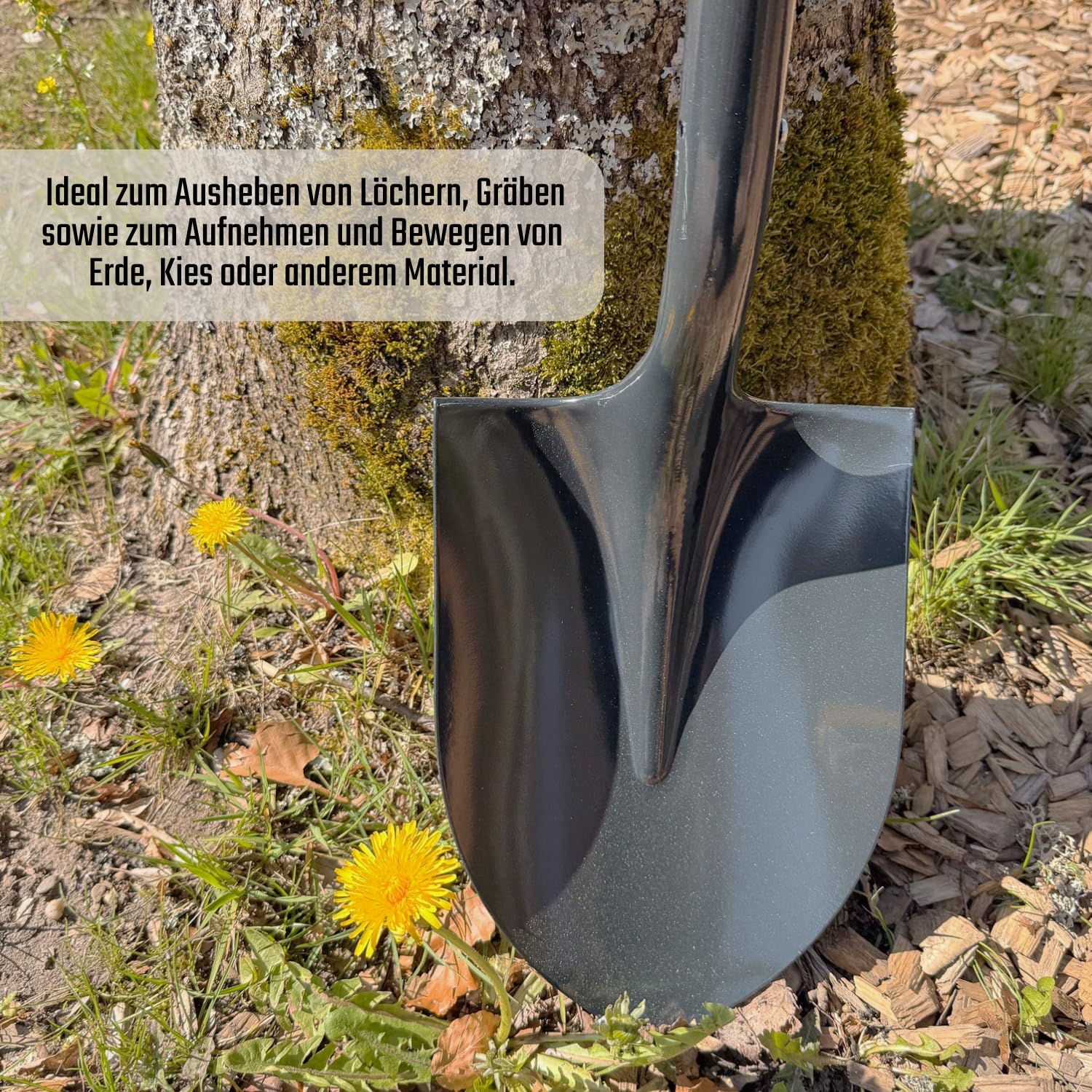 Made for SHW Gartenschaufel mit Buchenholzstiel | Gr. 21 x 30 cm