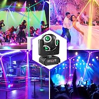 ZonQoonz 150W Mozgó Fejű Színpadi Lámpa - 8 RGBW LED, Arany Apertúra Effekt, DMX512 Vezérlés, 360° Y-Tengely Forgás, Diszkó Bár Parti Fény 6