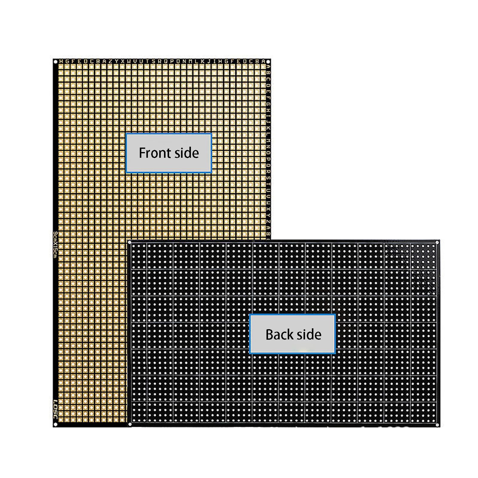 Breadboard Protoboard de una Cara Negro Aceite Oro por Inmersión 6x5cm/2.4x2in para Proyectos de Soldadura Arduino DIY