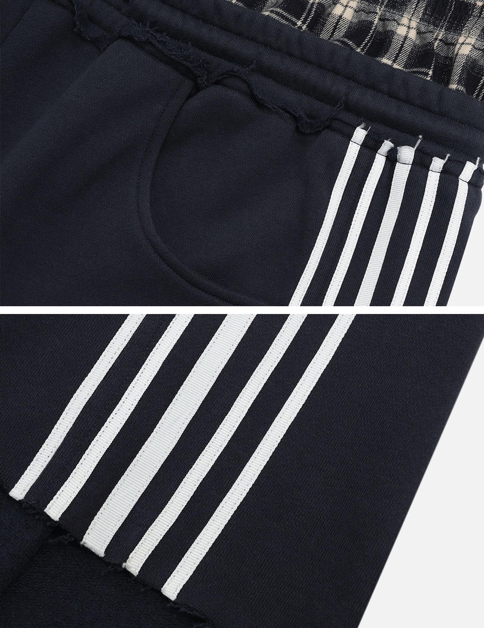 Aelfric Eden Pantaloni da jogging patchwork da uomo plaid patchwork pantaloni casual sportivi streetwear a vita alta comodi pantaloni larghi
