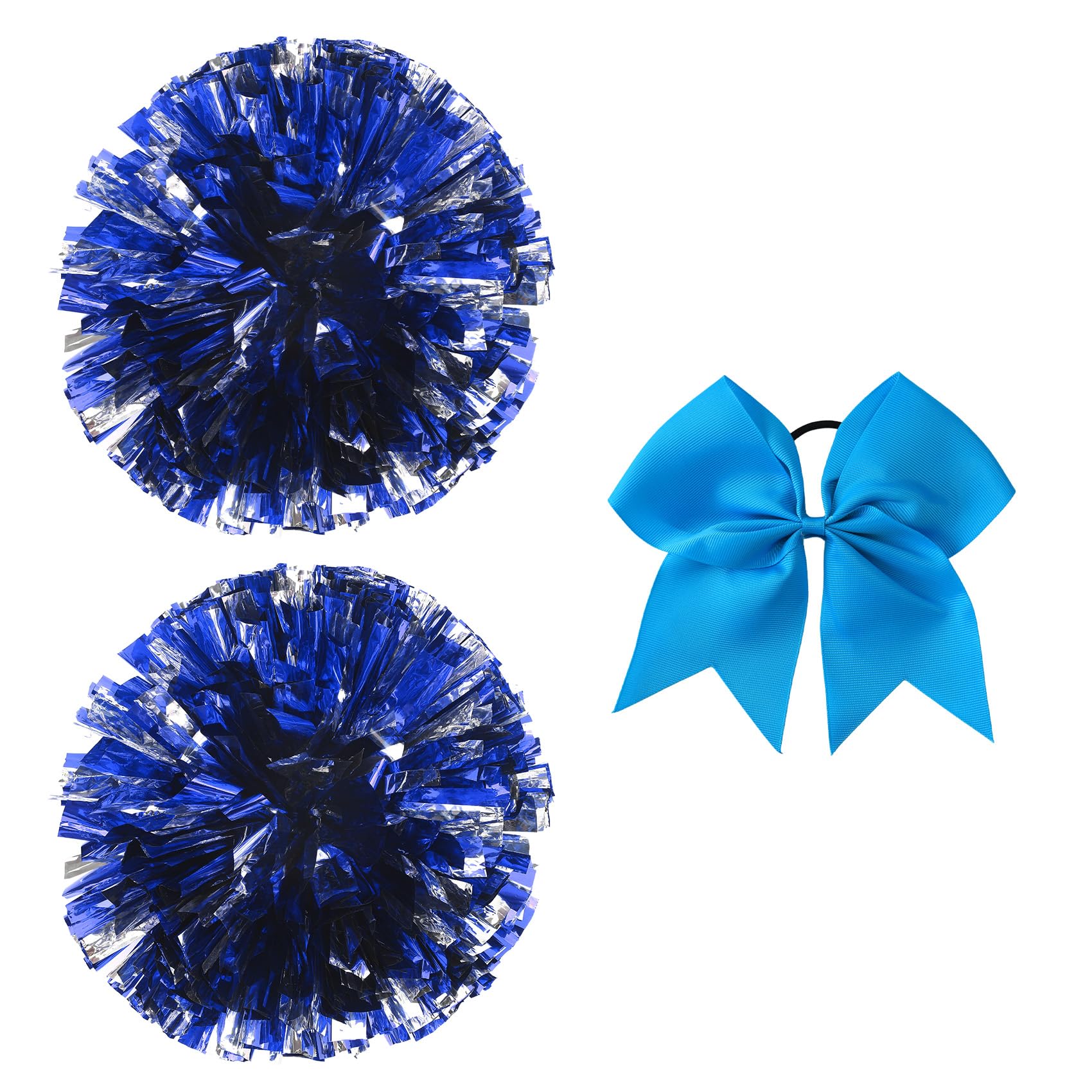 Pom Poms Cheerleading, 3PCS Ring Cheerleading Ball Set-Blue , Cheer Pom Poms, Cheerleading Poms, Cheerleading Accessories, Premium Pom Poms for