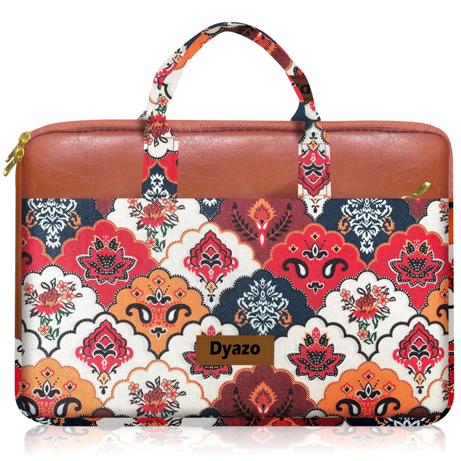 Dyazo 13-13.3 inch Laptop Sleeve for Woman | Jute & Vegan Leather Handcrafted | Protective Case Cover Carrying Bag | Compatible for Dell, HP, MacBook, Lenovo, Asus, Acer and Other Notebook
