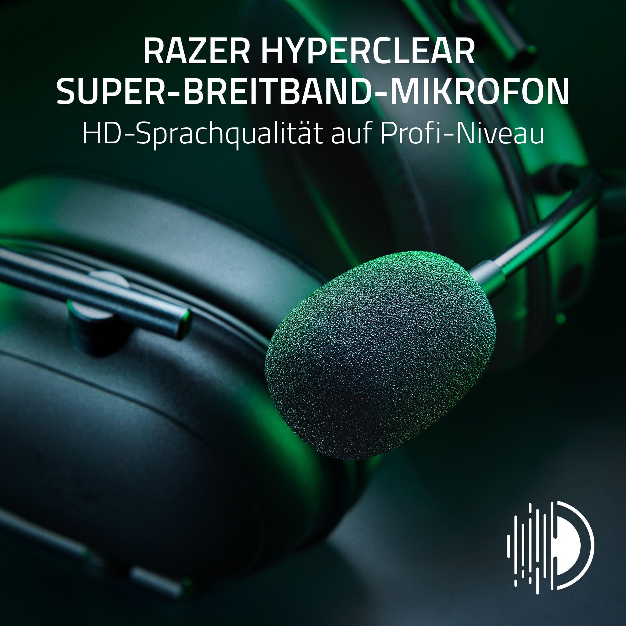 Razer BlackShark V2 HyperSpeed für PC - Kabelloses ultra leichtes E-Sport Gaming-Headset (280g, HyperClear Super-Breitband-Mik, TriForce Titanium 50-mm-Treiber, Bluetooth) Schwarz