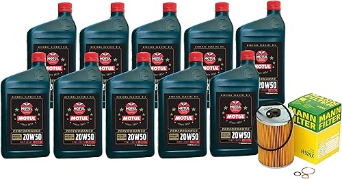 Newparts Motul Classic Performance 20W50 Kit de cambio de aceite de motor para Mercedes-Benz 300SEL 3.5L V8 FI 1970-1971 Null