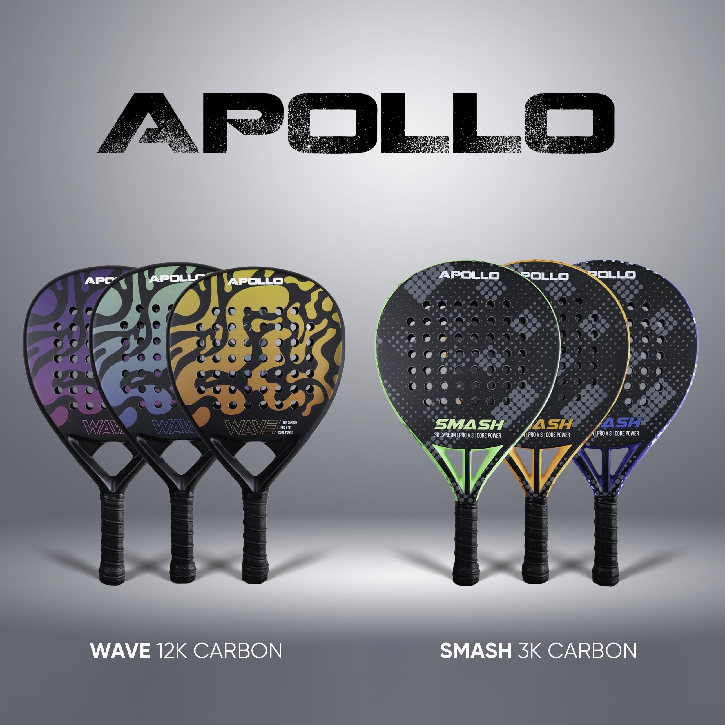 Apollo Pala de pádel - Pala de pádel para principiantes y avanzados, pala de carbono para hombre y mujer — view 6