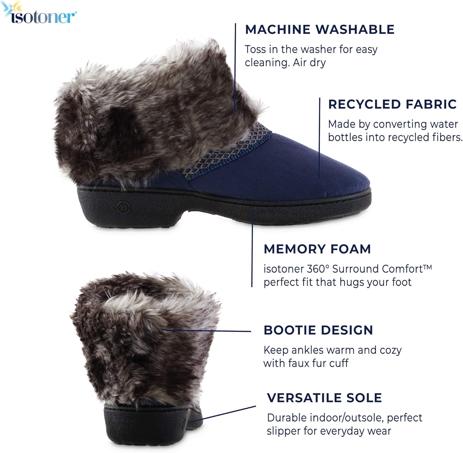 isotoner mallory boot slipper