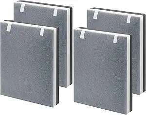 4 Pack Vital 100 Replacement Filter Compatible with LEVOIT Vital 100 Air Purifier, 3-in-1 HEPA and High-Efficiency Activated Carbon Filters, Replace Part # Vital 100-RF