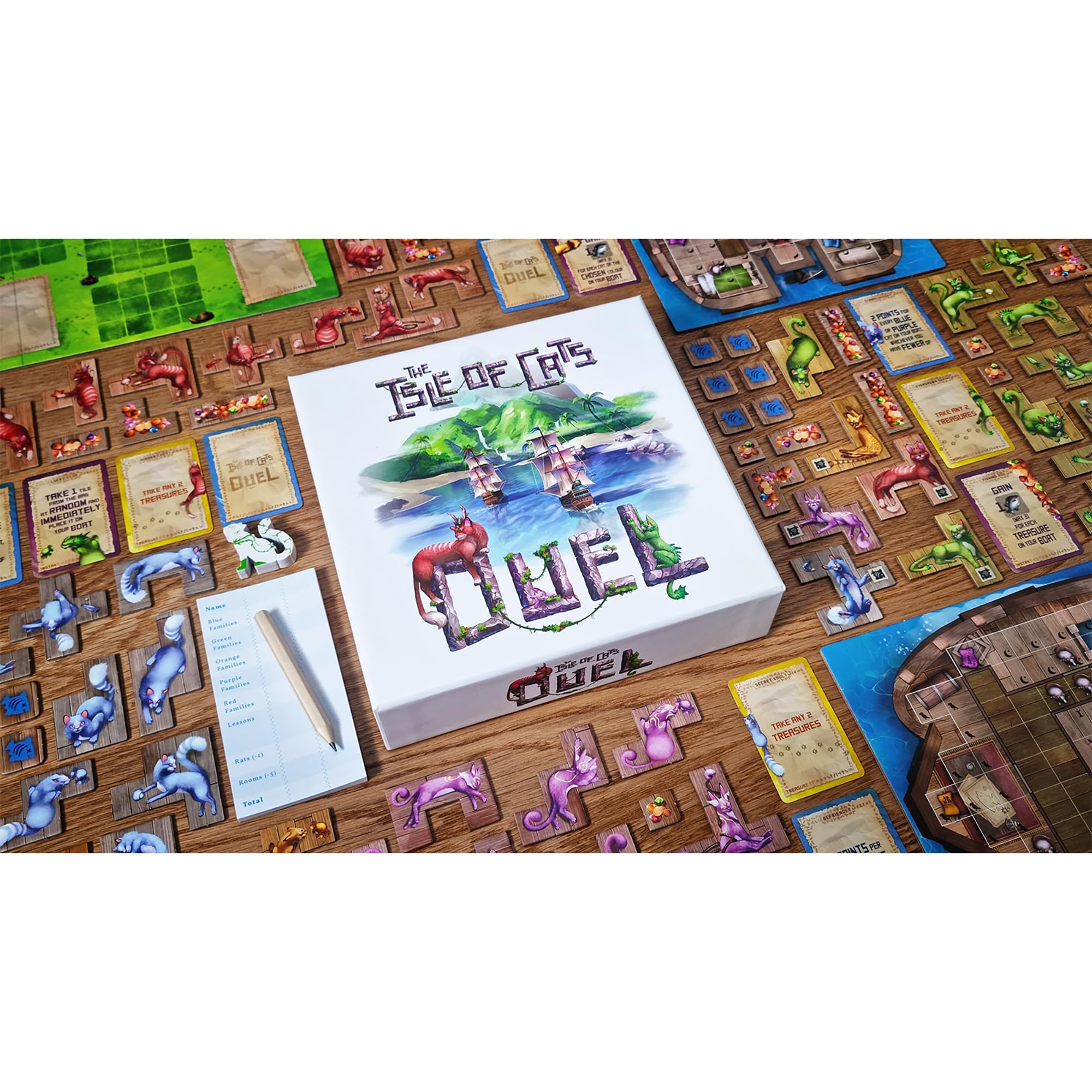 The City of Games - La Isla de los Gatos - Duelo | Juego de Mesa de Estrategia | 2 Jugadores, a Partir de 8 años