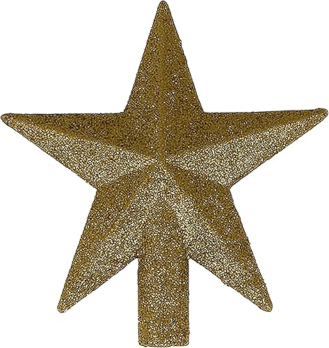 Estrella dorada de purpurina para árbol de Navidad, sin luz, 4 pulgadas, de la colección Petite Treasures