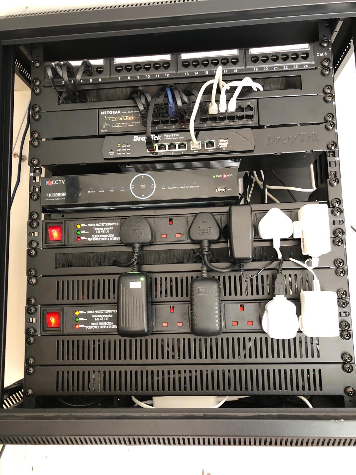 Rack Mount Power Strip Kenable 6-Way Surge Protected PDU - Horizontal ...