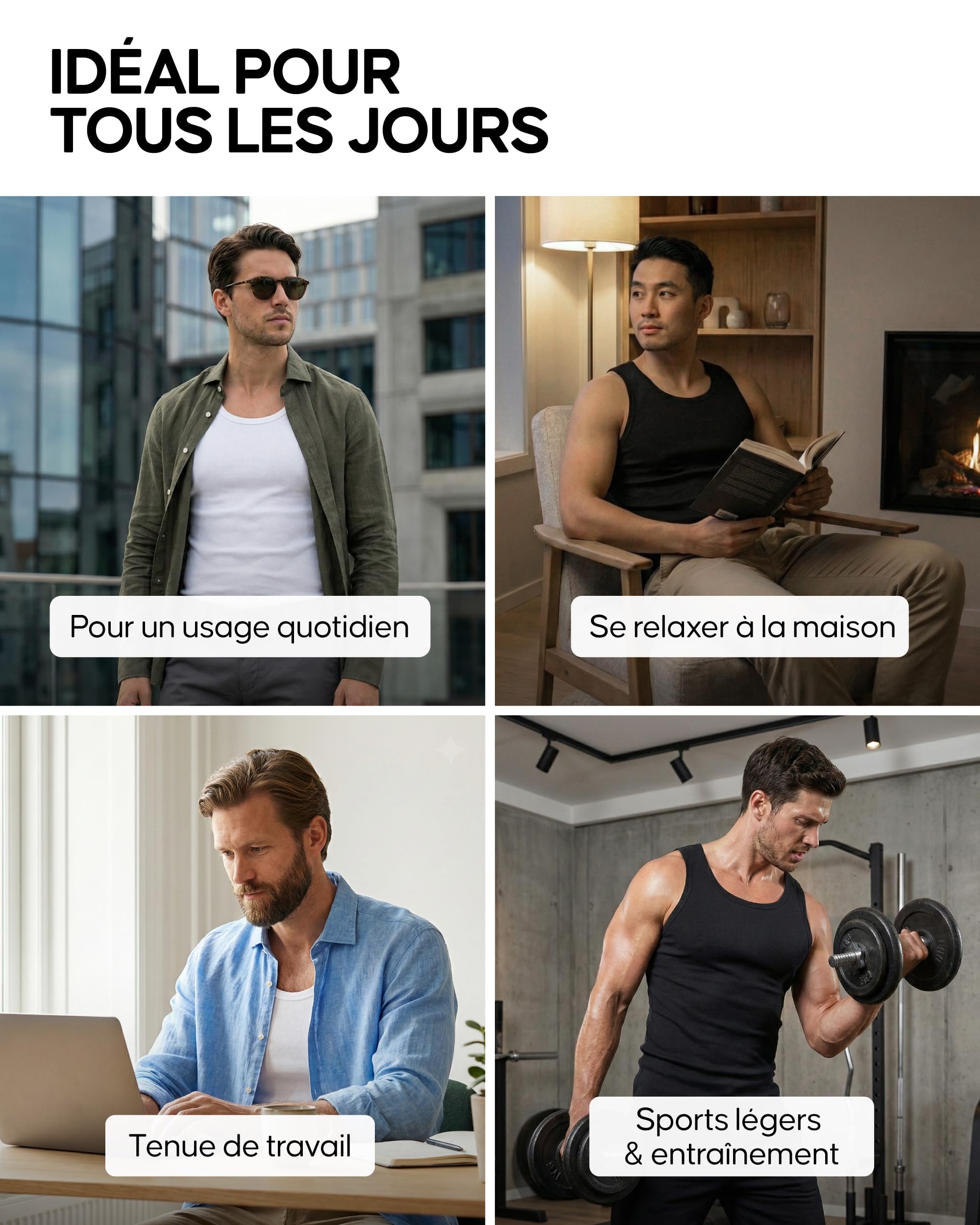 DANISH ENDURANCE Boxers Longs Hommes en Bambou, Respirants, Lot de 3 ou 6