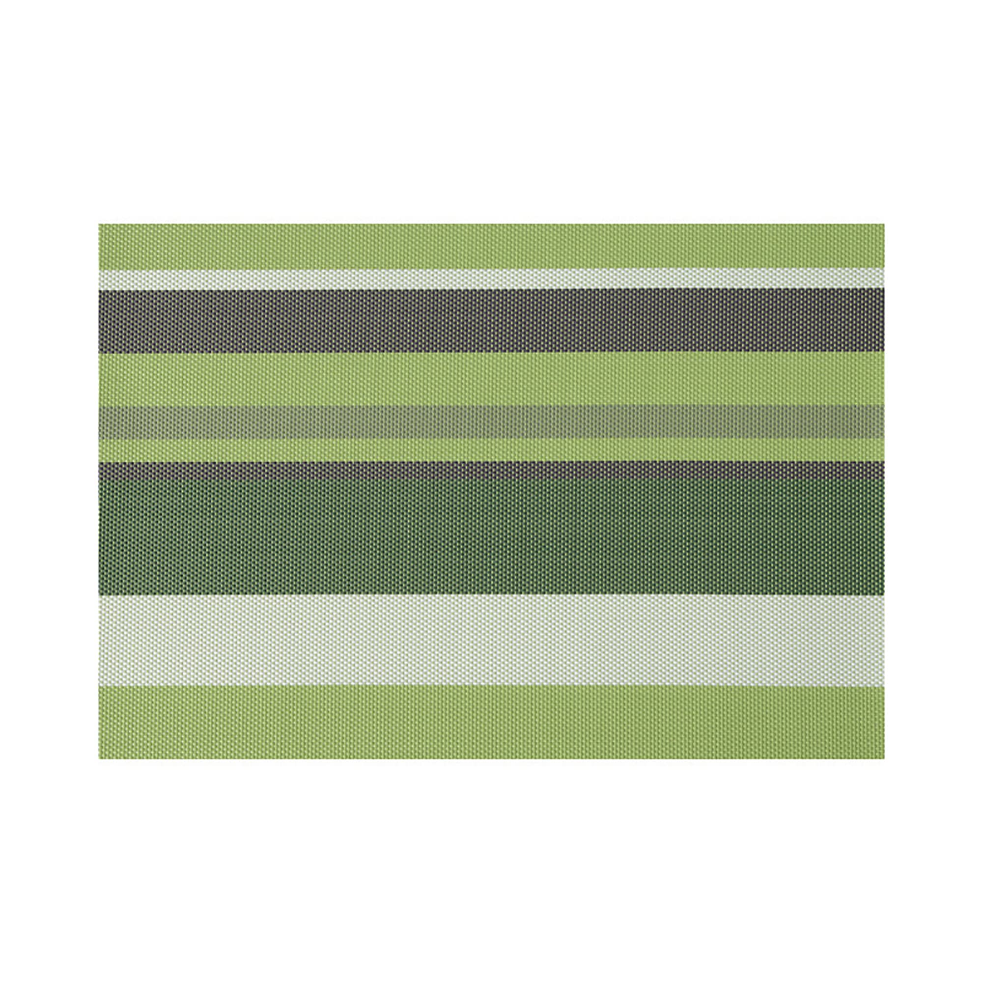 Pengcen Rectangular Placemats Set of 6,PVC Fabric Placemats Placemats,Green,Light Green and Grey Stripes Pattern,Decorate The Living Room and Dining Table,12'' x 18''(30 x 45 cm)