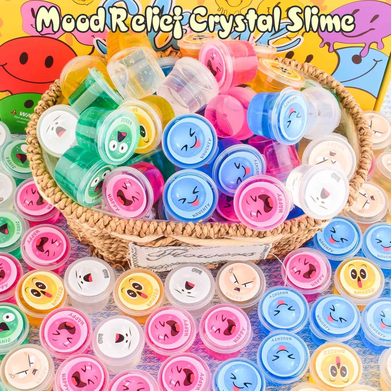 120 Pack Slime Party Favors Kit, Mini Bulk Slime Stretchy Stress Relief for Kids, Slime Kit for Girls Ages 8-12, Soft Putty DIY Toy, Girls and Boys Classroom Supplies, Goodie Bag Stuffers